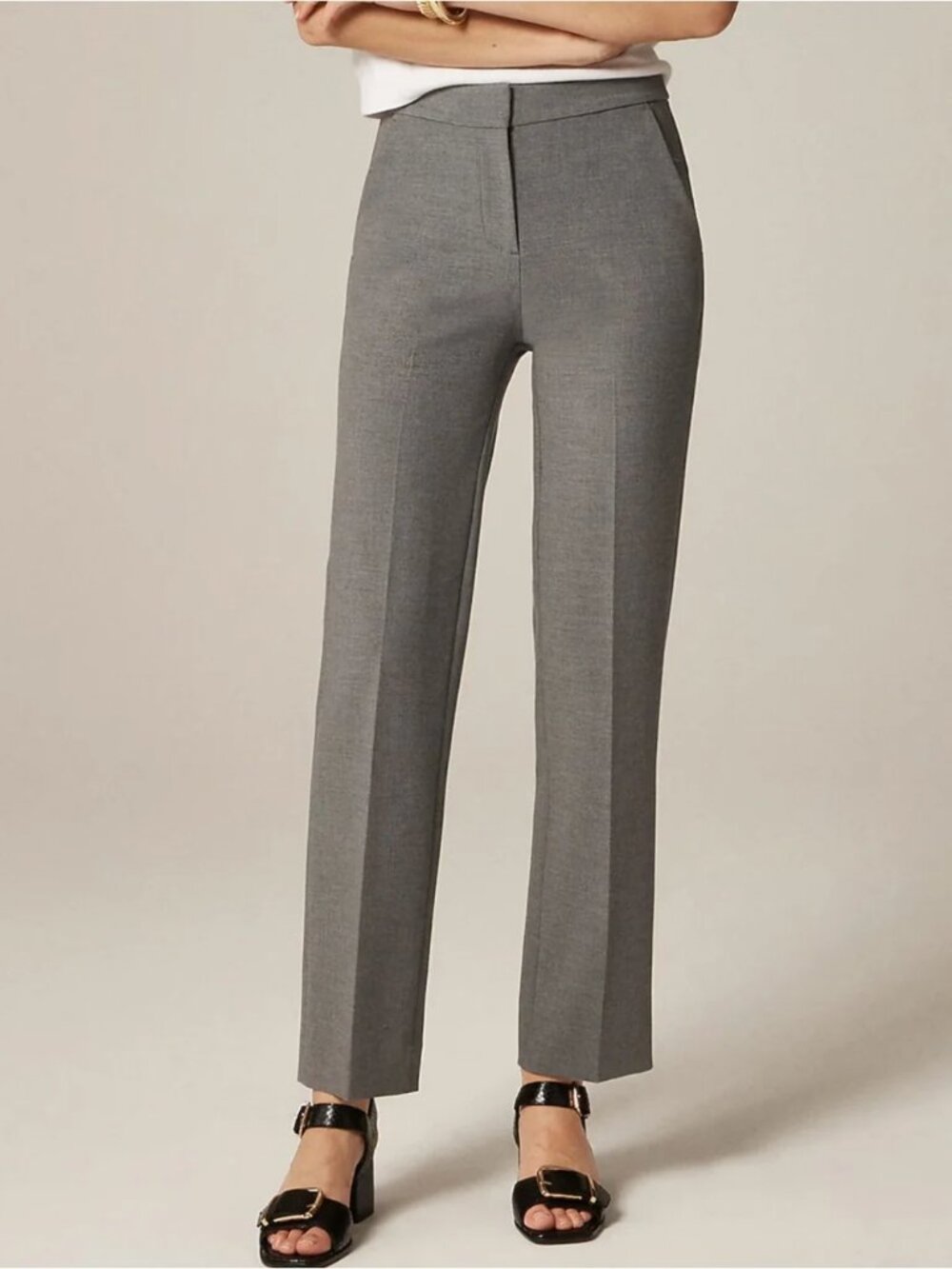 NEW! J. CREW KATE SLIM STRAIGHT TROUSERS PANTS CARREMAN FRANCE STRETCH sz 6